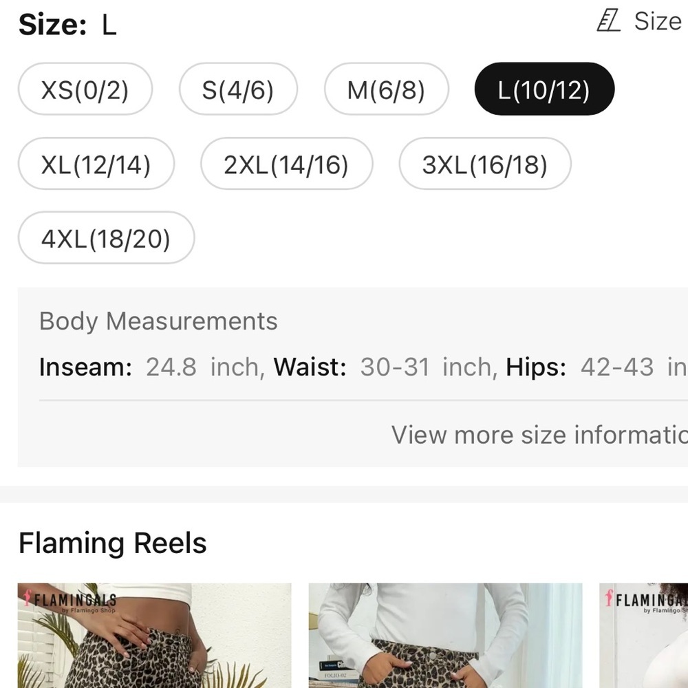 Leopard Print Seam Detail Mid Rise Barrel Leg Pants jeans L MC2 - Picture 7 of 8
